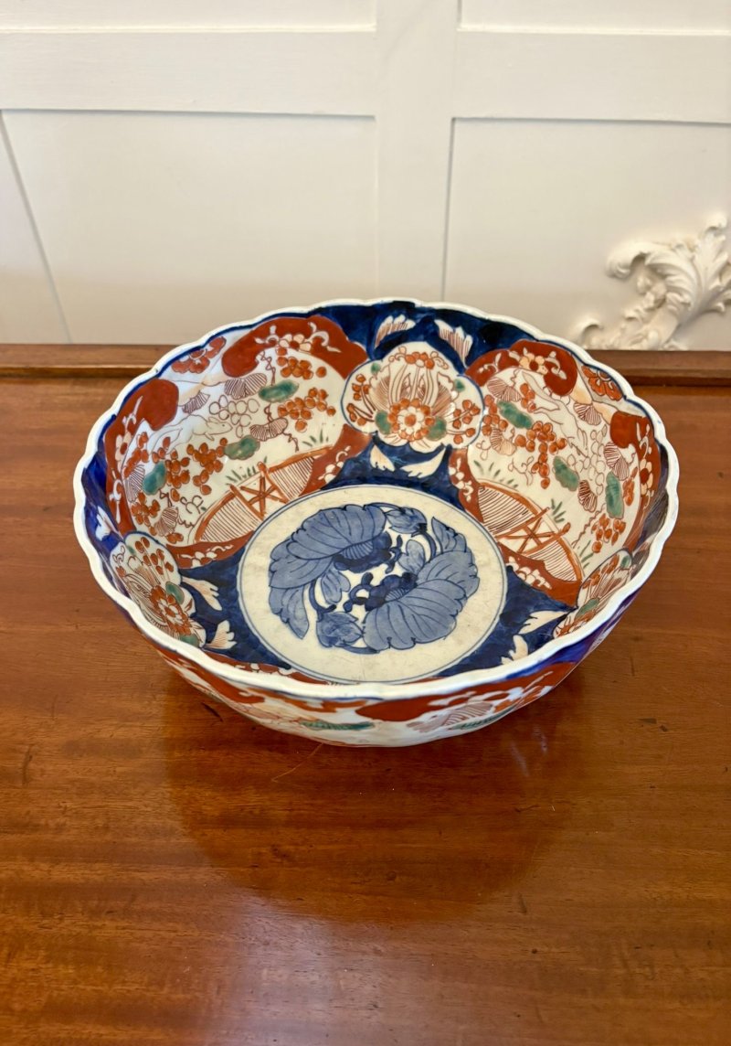 Large Antique Edwardian Quality Japanese Imari Bowl - Image 8